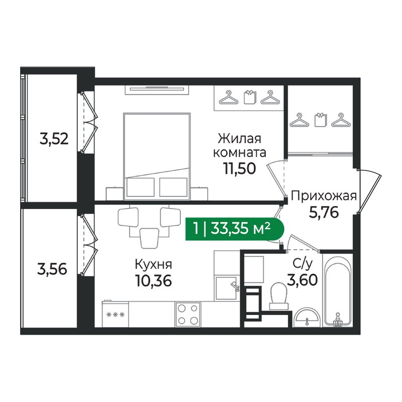 Продажа 1-комн квартиры в новостройке Сертолово г., Дмитрия Кожемякина ул.,  к. 4