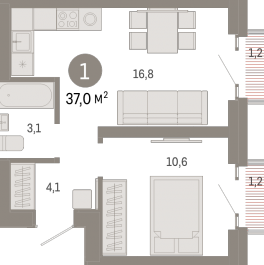 Продажа 1-комн квартиры в новостройке Москва г., Тагильская ул.,  к. 1