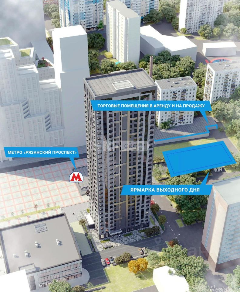 Аренда торгового помещения Новокузьминская 1-я ул,  д. 21,  к. 2