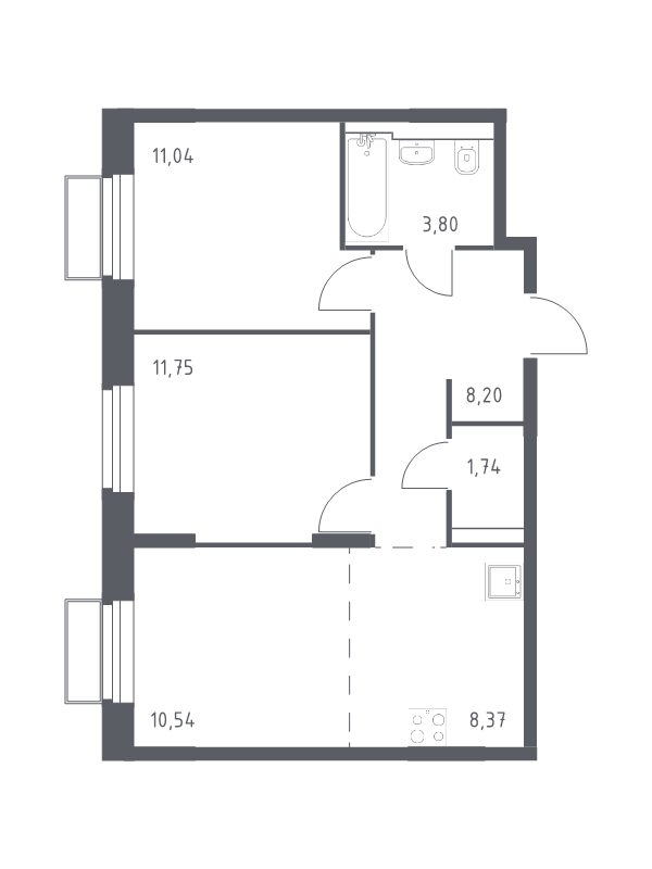 Продажа 2-комн квартиры в новостройке Мякинино д., 4-я Мякининская ул.,  к. 2