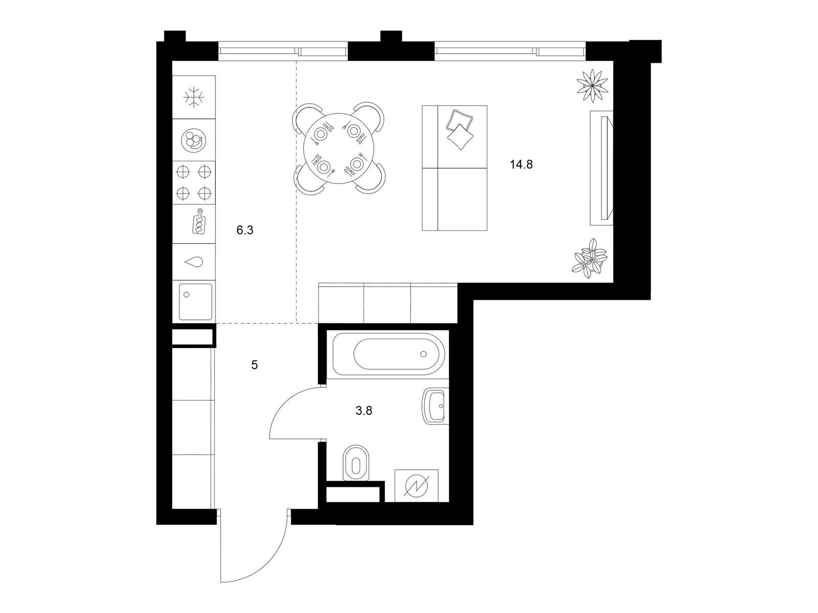 Продажа студии ш. Алтуфьевское, корп.1.1