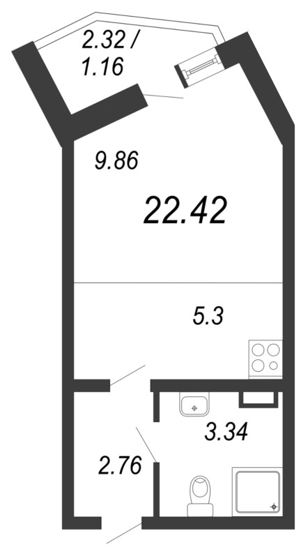 Продажа студии Сертолово г., Пограничная ул.,  к. 7
