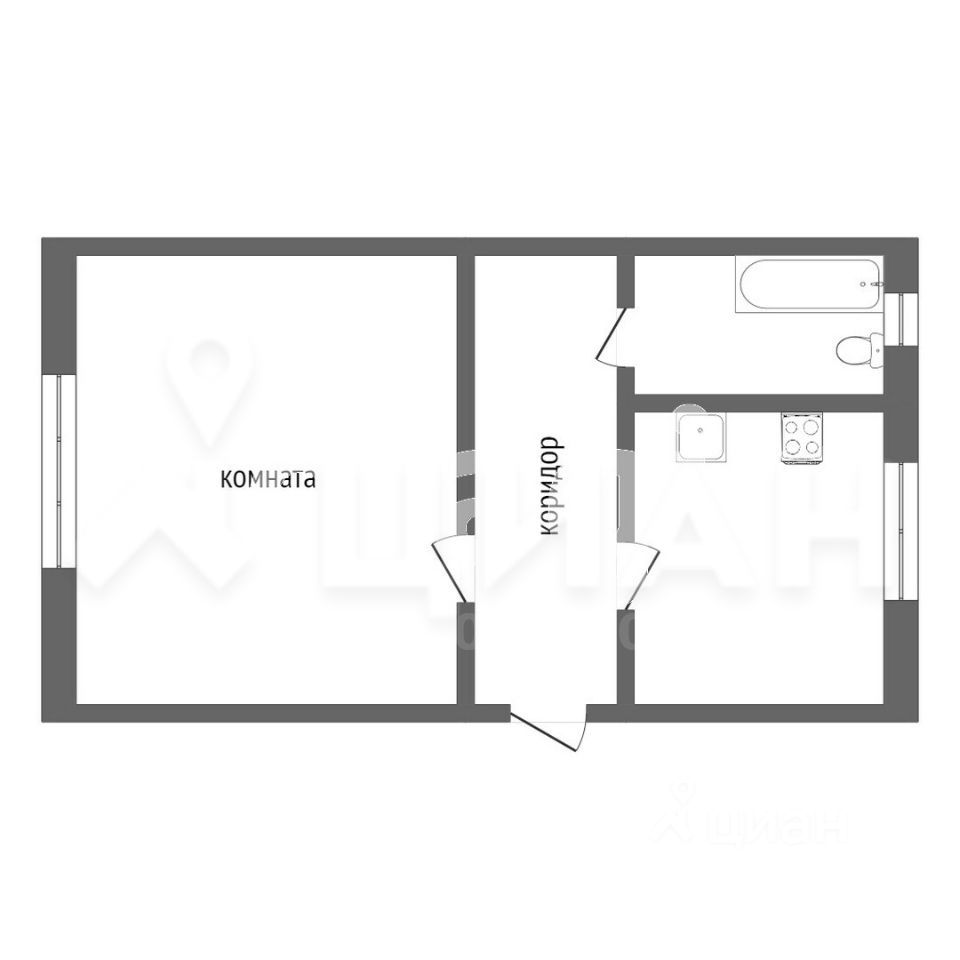 Продажа 1-комн квартиры на вторичном рынке Северный пгт, улица Лесная, 4