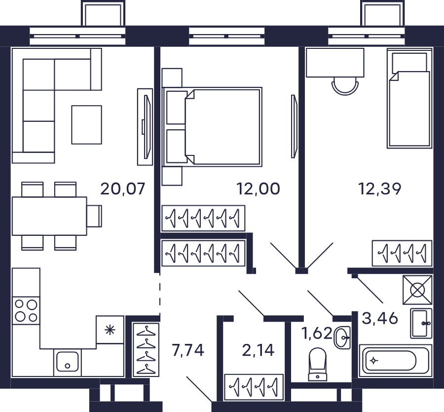 Продажа 2-комн квартиры в новостройке Красногорск г., Большая Воскресенская ул.,  к. 6