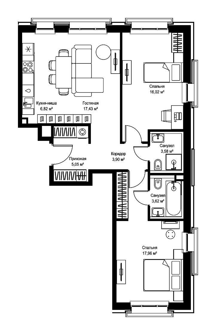 Продажа 2-комн квартиры в новостройке Дмитровское шоссе, вл. 87