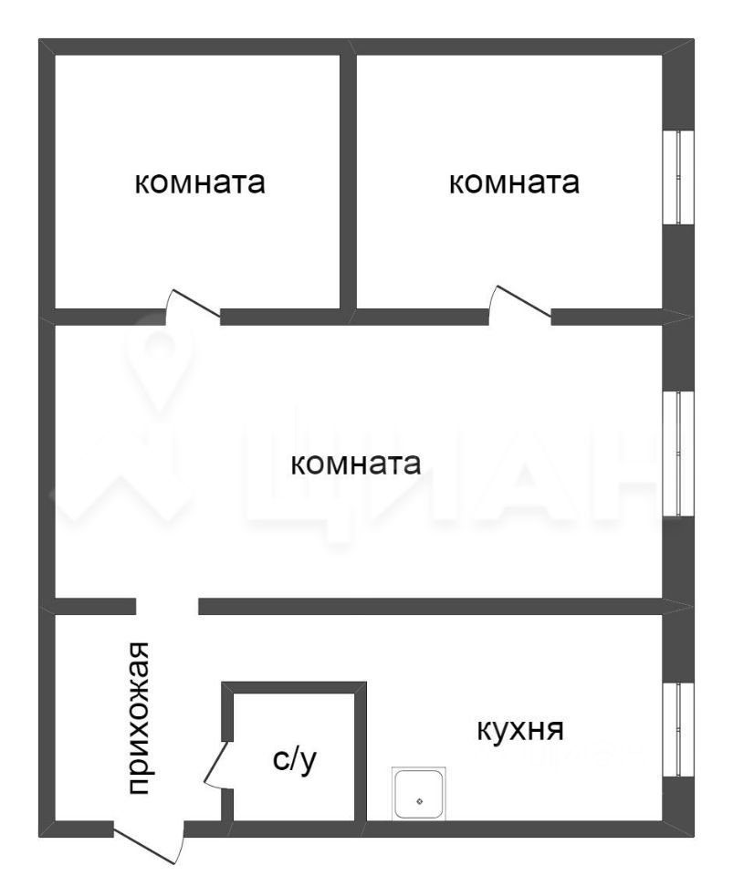 Аренда 3-комн квартиры на вторичном рынке Северный проспект, 89К2