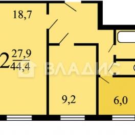 Продажа 2-комн квартиры на вторичном рынке улица Василия Ланового,  д. 3
