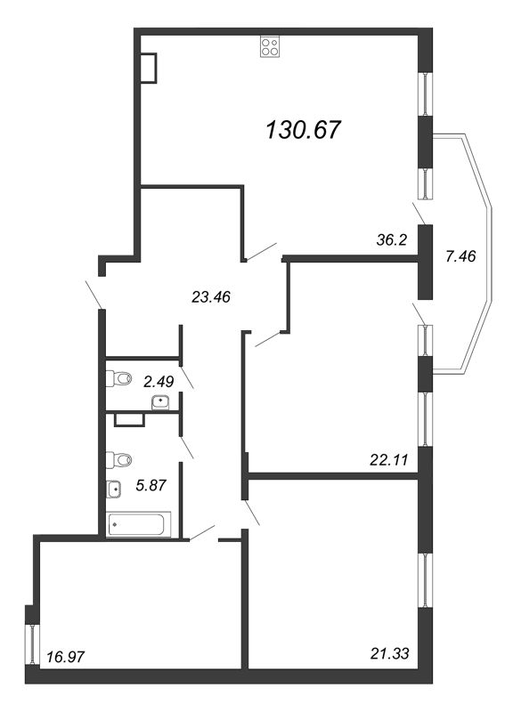 Продажа 3-комн квартиры в новостройке Санкт-Петербург г., Московский пр-кт,  к. 5