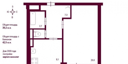 1-комн квартира Варшавская ул,  д. 19,  к. 5
