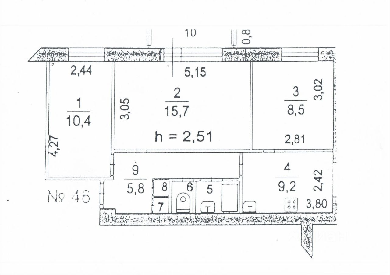 Продажа 3-комн квартиры на вторичном рынке Люберцы, Московская улица, 9