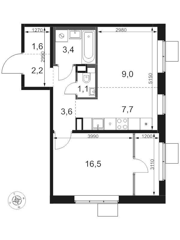 Продажа 1-комн квартиры в новостройке Химки г., Олимпийская ул.,  к. 1.4