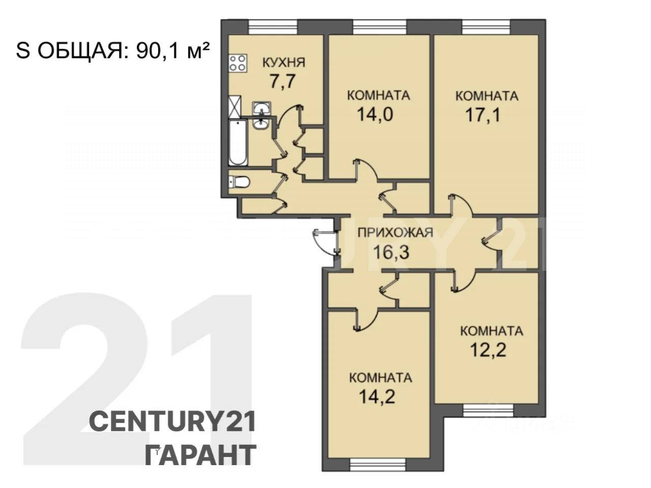 Продажа 4-комн квартиры на вторичном рынке Большая Пороховская улица, 37К1