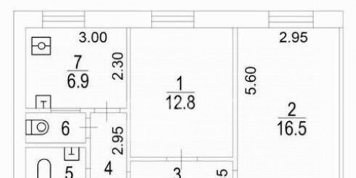 2-комн квартира ул Вавилова,  д. 17А