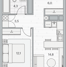 Продажа 1-комн квартиры в новостройке Москва г., Береговой проезд, к. 1 Продажа 1-комн квартиры в новостройке Москва г., Береговой проезд, к. 1