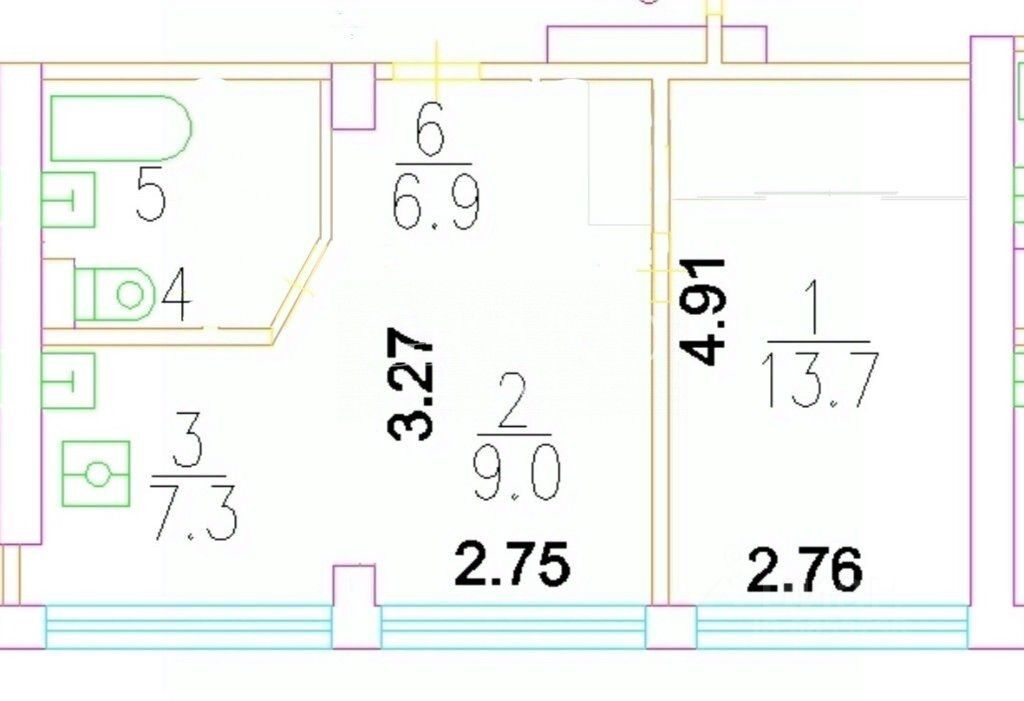 Продажа 2-комн квартиры на вторичном рынке Озерковская набережная, 2/1