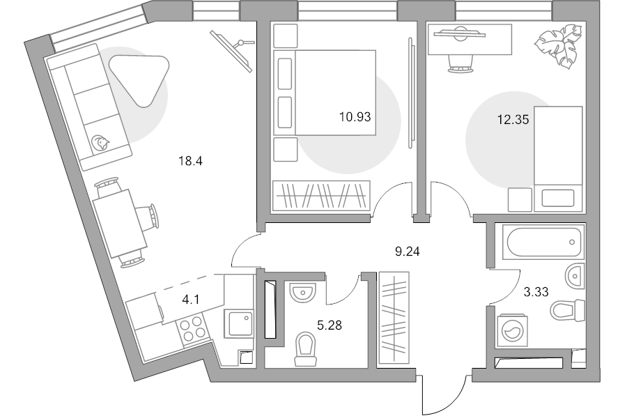 Продажа 2-комн квартиры в новостройке Москва г., Верхнелихоборская ул.,  к. 1