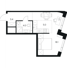 Продажа студии Москва г., Ярцевская ул.,  к. 1
