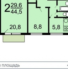 Аренда 2-комн квартиры на вторичном рынке ул Наримановская,  д. 13