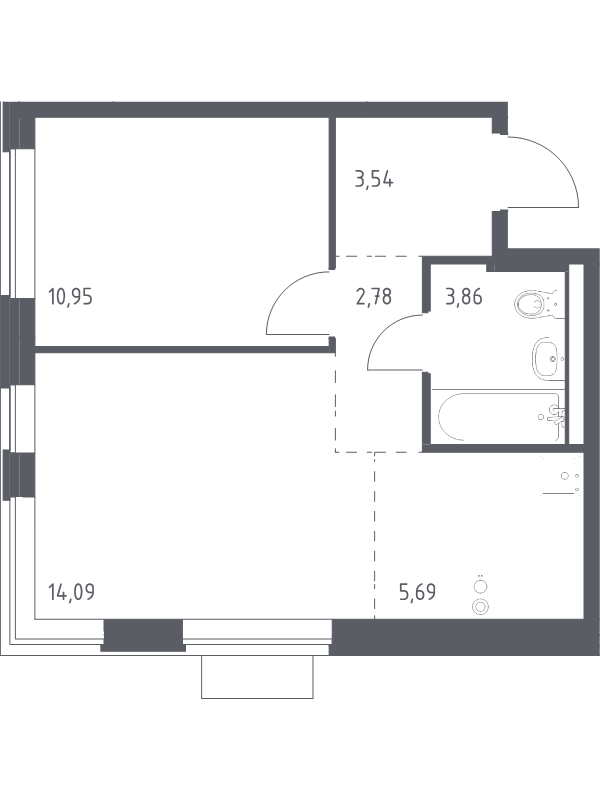Продажа 1-комн квартиры в новостройке Горки Ленинские пгт, Каширское ш.,  к. 18.1