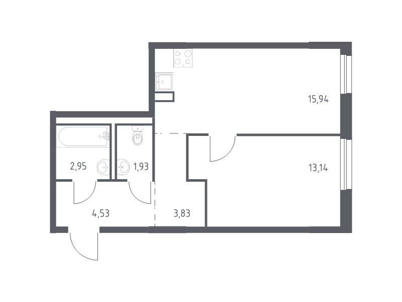 Продажа 1-комн квартиры в новостройке Новосаратовка д., Покровская Дорога ул.,  к. 1.2