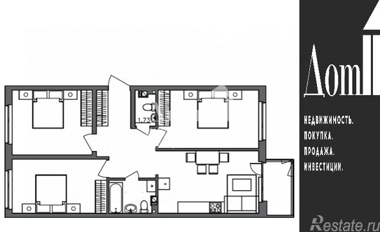Продажа 3-комн квартиры на вторичном рынке Фёдоровское, Счастливая улица,  д. 4