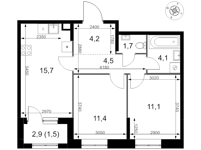 Продажа 2-комн квартиры в новостройке Москва г., Амурская ул.,  к. 4