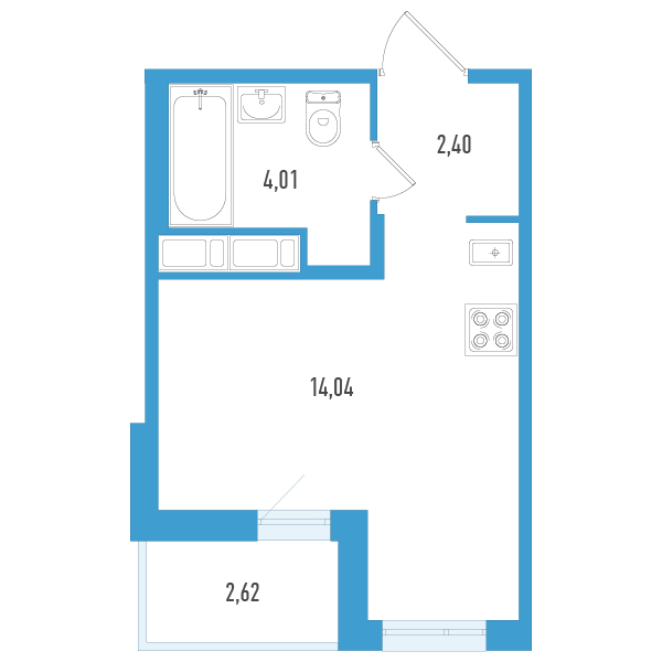 Продажа студии Шушары п., Окуловская ул.,  к. 1