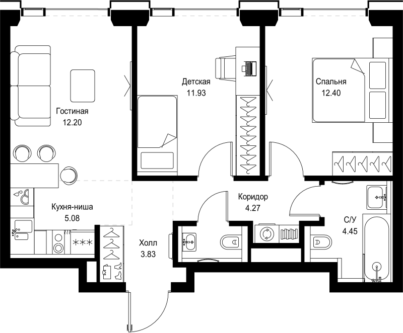Продажа 2-комн квартиры в новостройке Москва г., Верейская ул.,  к. SET.2.А