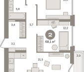 Продать Квартиры в новостройке Сапроново д., Калиновая ул.   13