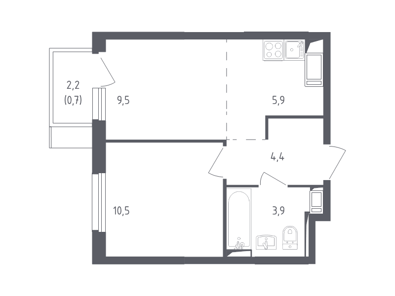 Продажа 1-комн квартиры в новостройке Мытищи г., 1-й Стрелковый пер.,  к. 4.1