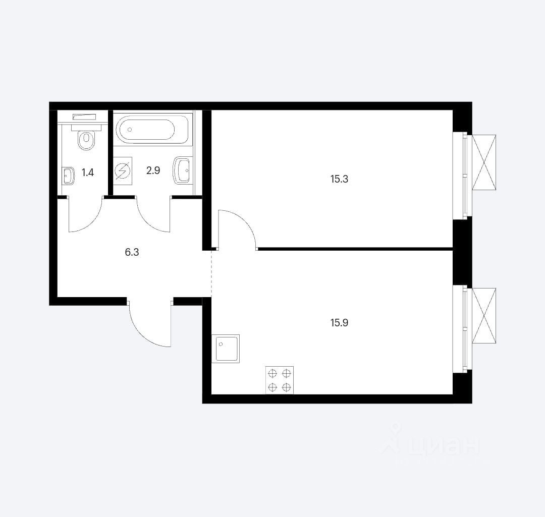 Аренда 1-комн квартиры на вторичном рынке Люберцы, улица Весенняя, 4к2
