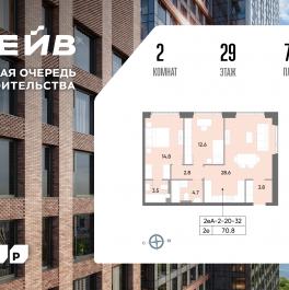 Продажа 2-комн квартиры в новостройке Борисовские Пруды улица, д.1