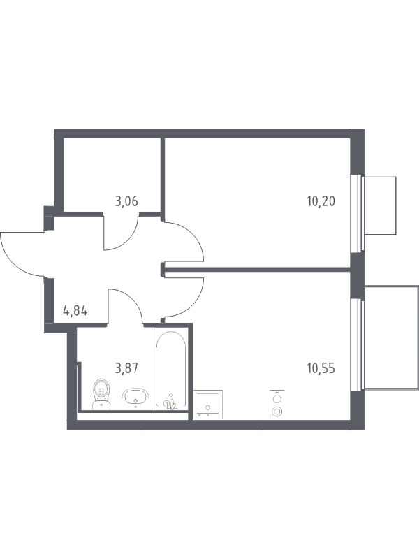 Продажа 1-комн квартиры в новостройке Коробово д., 10 км до МКАД,  к. 6.1