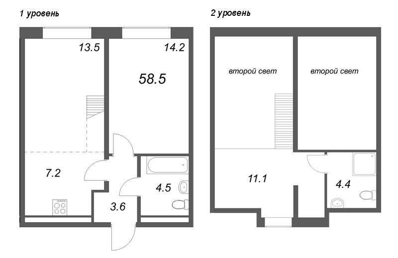 Продажа 2-комн квартиры в новостройке Шушары п., Пулковское ш.,  к. 1
