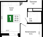 Продать Квартиры в новостройке Новосаратовка д., Первых ул.   5.1