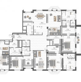 Продажа 5-комн квартиры в новостройке Москва г., 1-ый переулок Тружеников,  к. 1