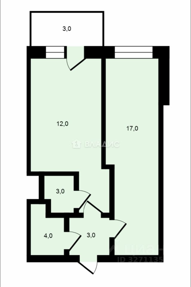 Продажа 1-комн квартиры на вторичном рынке Мурино, бульвар Менделеева, 12к1