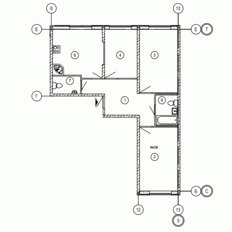 Планировка ЖК Ландыши, 42.6 м2