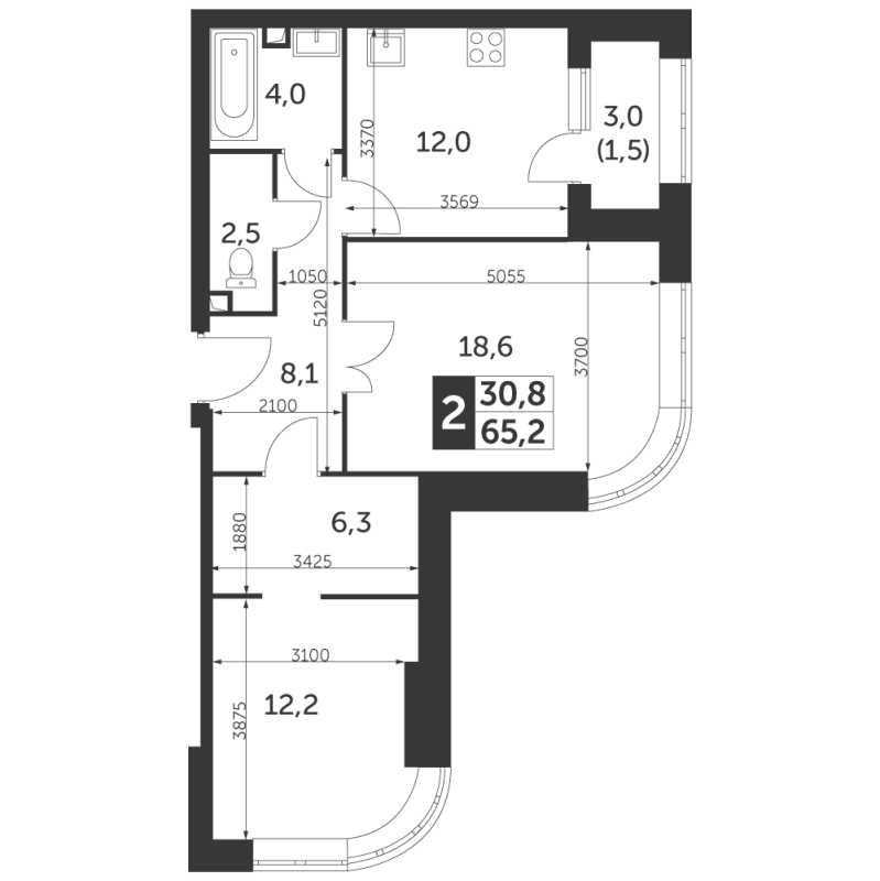 Продажа 2-комн квартиры в новостройке Москва г., Вильгельма Пика ул.,  к. 2