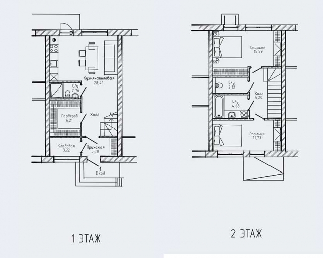 Планировка ЖК Algoritm Strelna, 27.32 м2