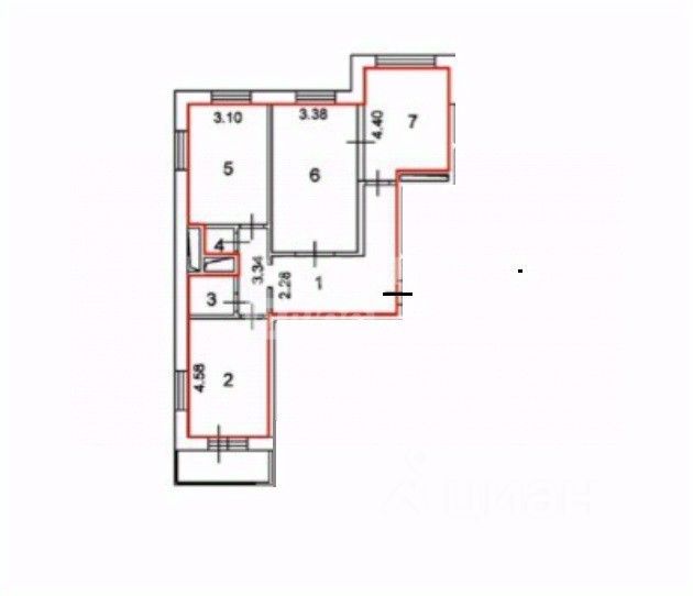 Продажа 3-комн квартиры на вторичном рынке Озерная улица, 9