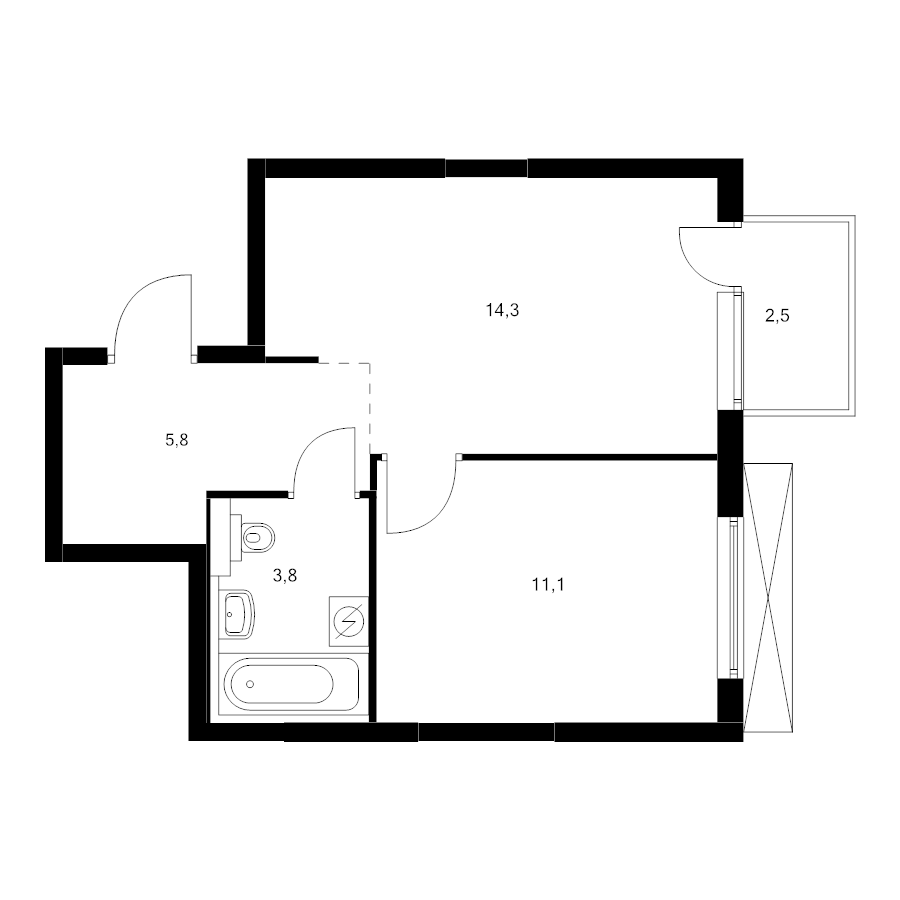 Продажа 1-комн квартиры в новостройке Москва г., 3-й Нижнелихоборский проезд,  к. 3.6