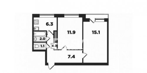 2-комн квартира улица Солдата Корзуна,  д. 42