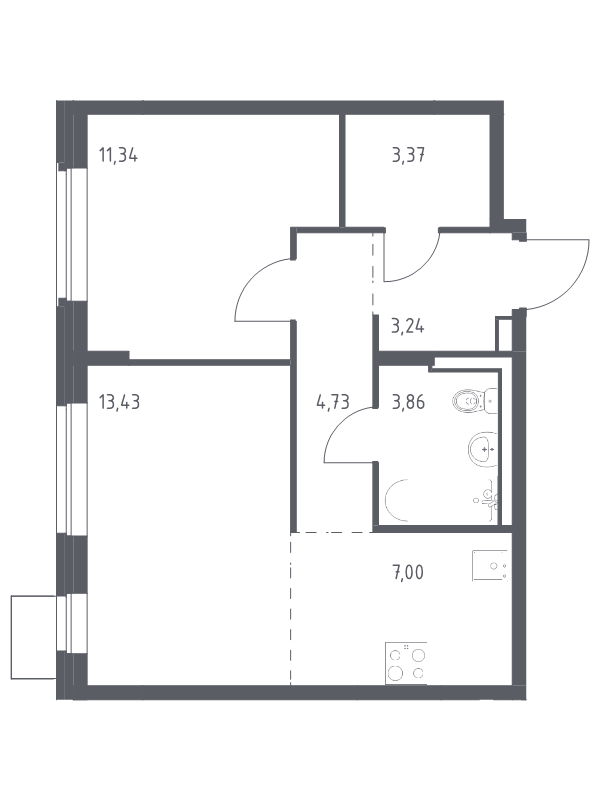 Продажа 1-комн квартиры в новостройке Боровское ш,  к. 6