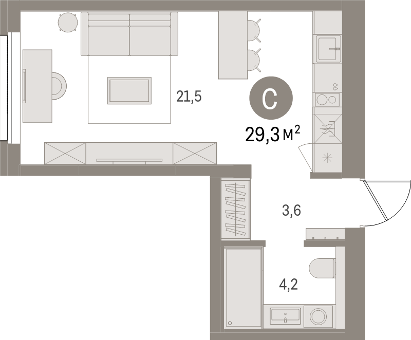Продажа студии Санкт-Петербург г., Головнина б-р,  к. 2-2