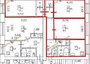 3-комн квартира Балтийская улица, 2/14