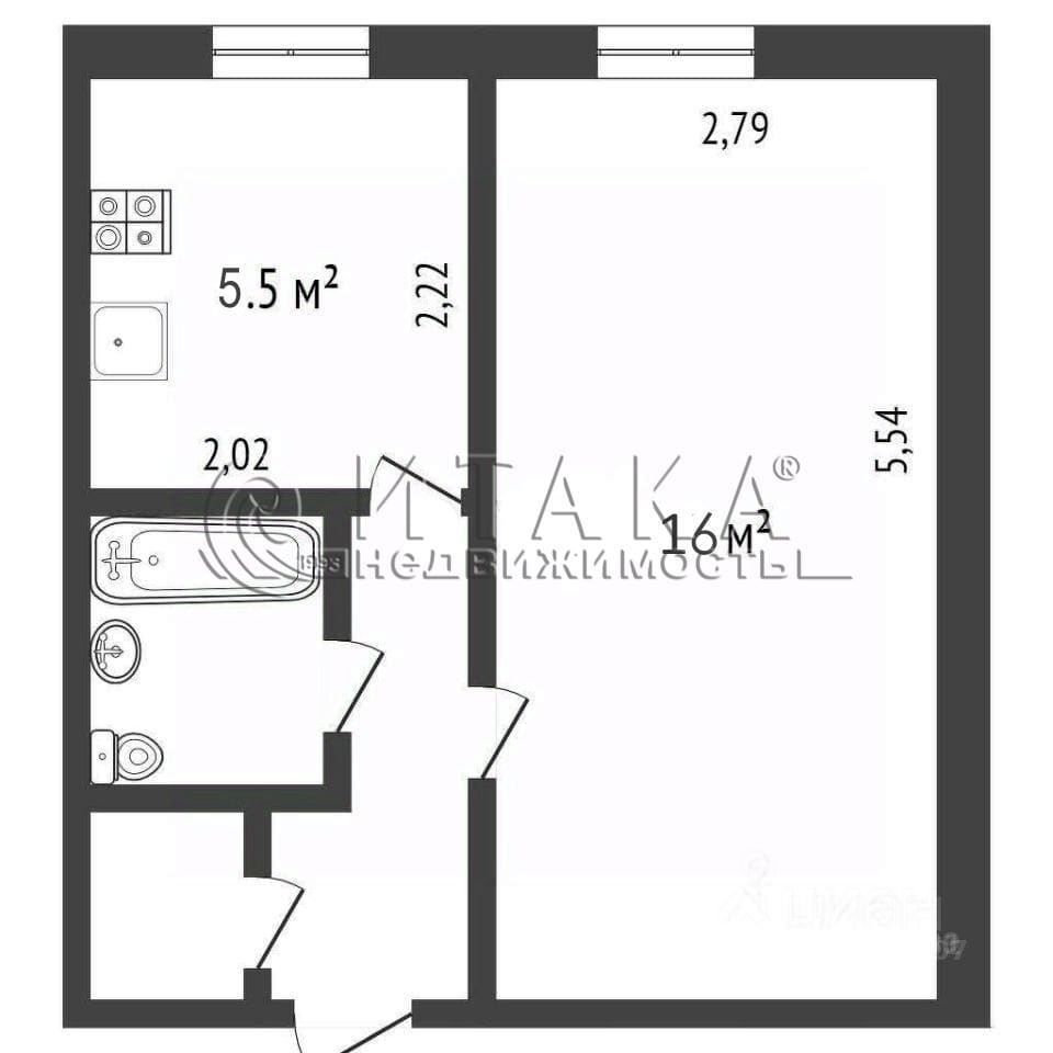 Аренда 1-комн квартиры на вторичном рынке Московский проспект, 205литА
