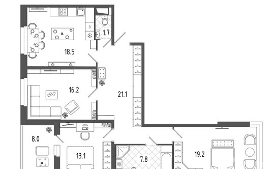Продажа 3-комн квартиры на вторичном рынке Старообрядческая улица