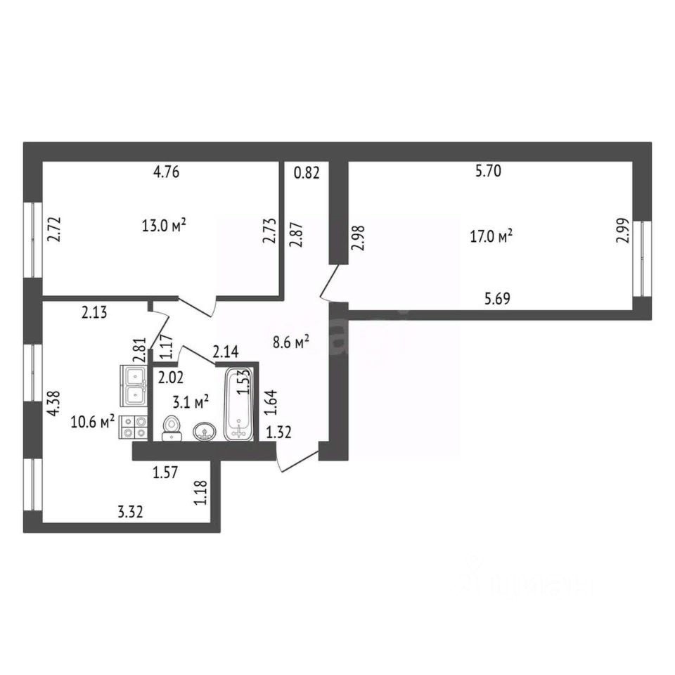 Продажа 2-комн квартиры на вторичном рынке пос. Шушары, Московское шоссе, 256к6