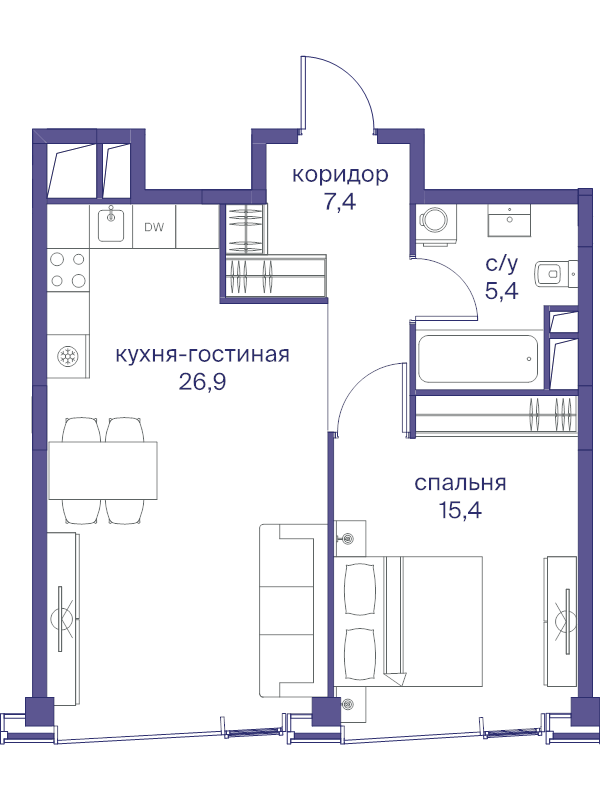 Продажа 1-комн квартиры в новостройке Москва г., Сергея Макеева ул.,  к. 6